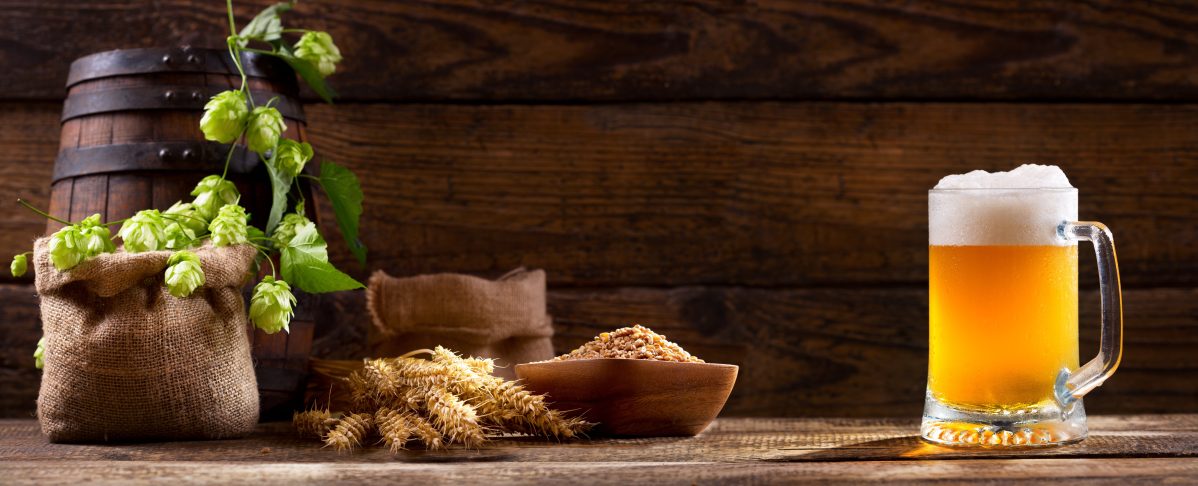 Brewing ingredients used in commercial brewery recipe creation