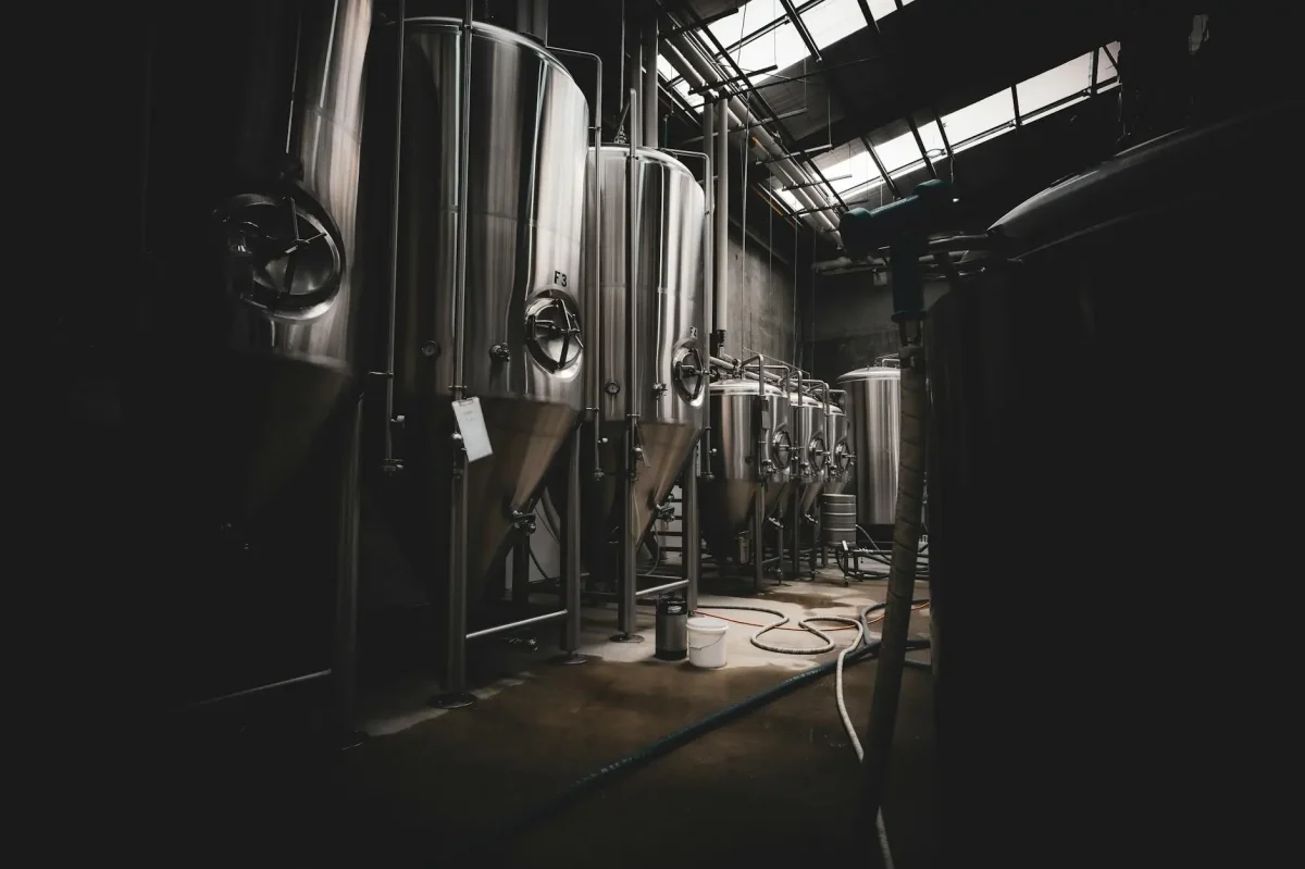 Brewery fermentation tanks and production equipment evaluated during a brewery consulting engagement