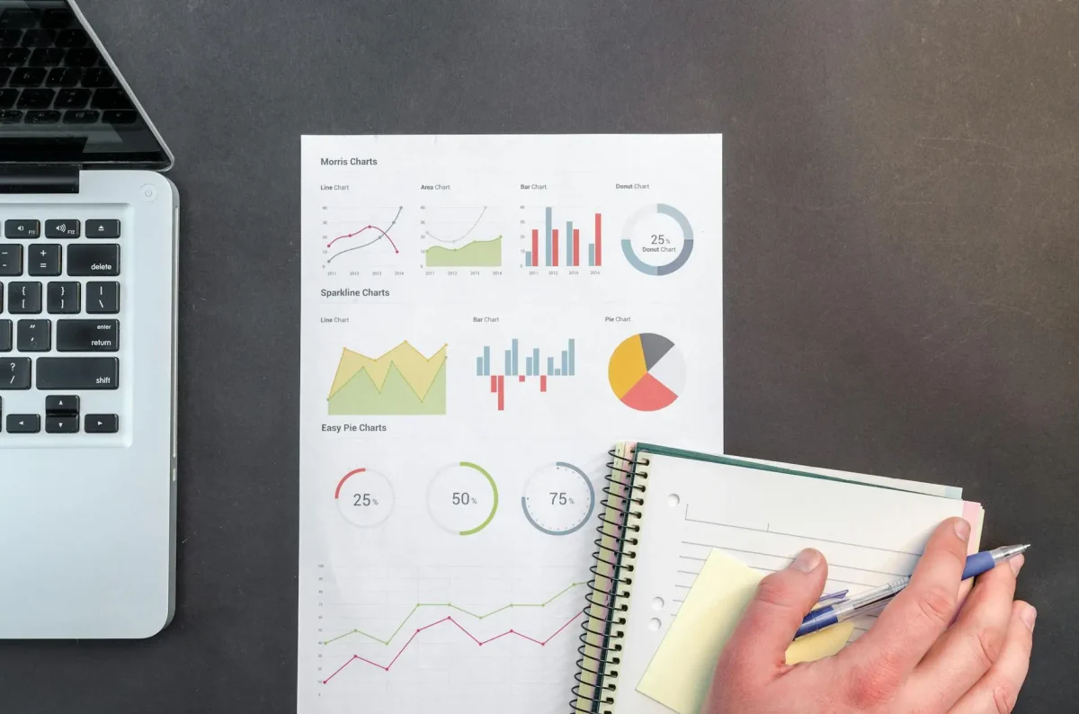 Beverage consultant reviewing brewery business plan and strategy notes